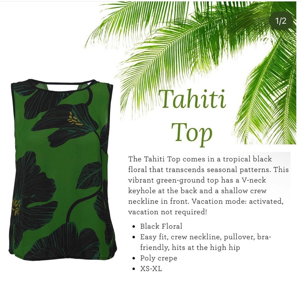 cabi Tahiti Top Size S - NWT